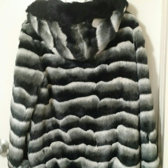 Midnight Collection Fox Fur Shell Jacket Sz:S - Picture 2 of 3